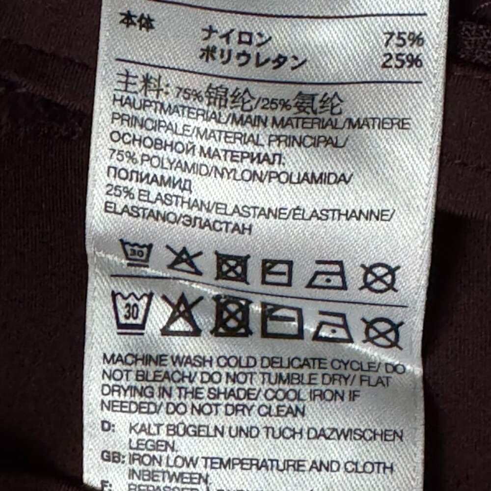 Y-3 Womens M Full Length Leggings Adidas Burgundy Wine Yohji Yamamoto Athletic - Picture 8 of 9